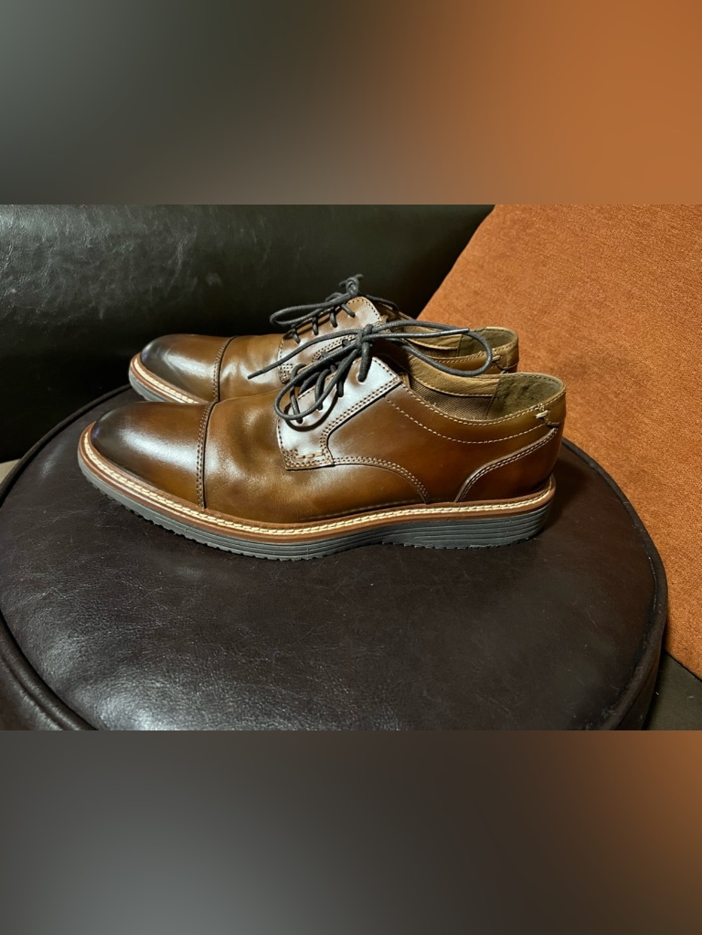 Johnston & Murphy Truefoam Upton Cap Toe dress shoes men’s size 8M